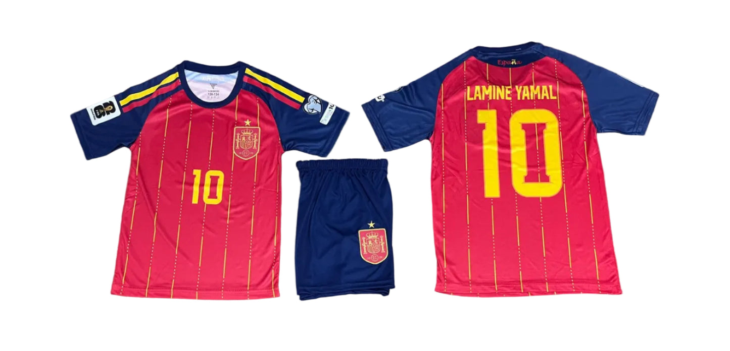 Fifa Детски спортен екип на Ламин Ямал 10 Испания с шорти 2026 Червен SPAIN Lamine YAMAL