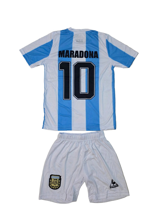 MARADONA 10 World cup Детски Футболен спортен екип на Марадона Аржентина | 2026г |  с Чорапи