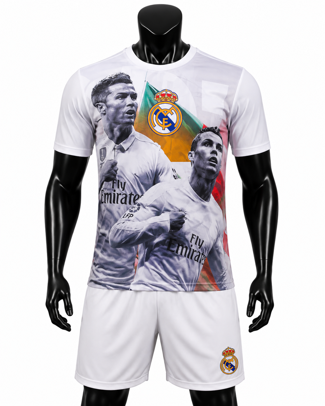26г CR7 Детски футболен спортен екип Роналдо с Чорапи бял Реал Мадрид