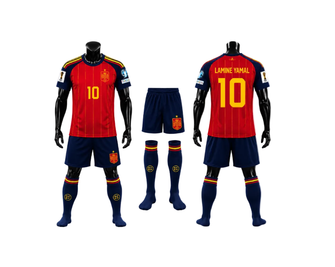 FiFA Детски екип на Ламин Ямал 10 Испания с Чорапи 2026 Световно SPAIN Lamine YAMAL + Подарък ГРИВНА