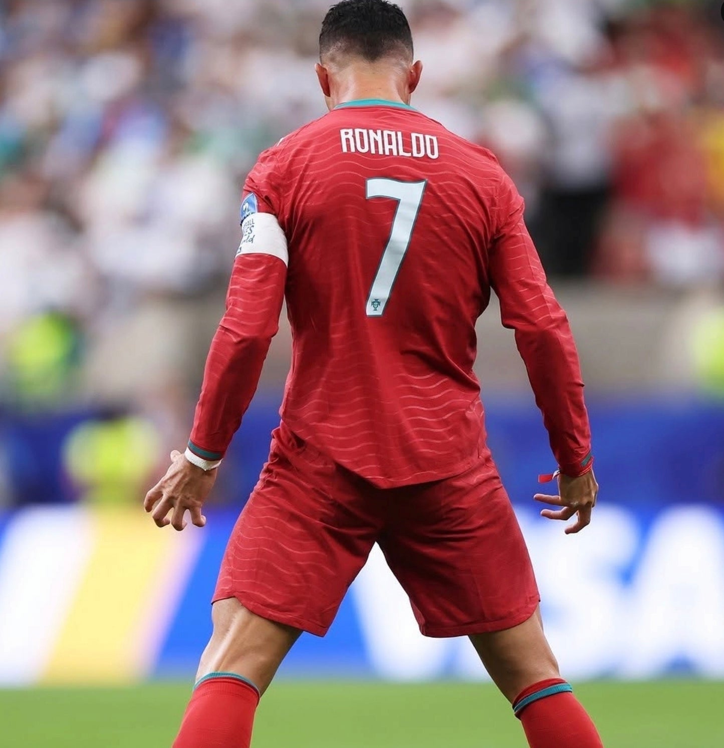 RED Edition Роналдо Световно 26 Детски спортен Червен екип с Чорапи на CR7 PORTUGALIA