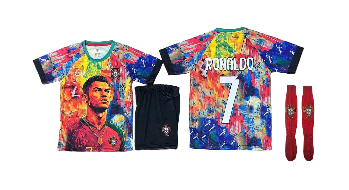 2027 Роналдо Световно Геймърски Детски екип с чорапи на Ronaldo CR7, Портгуалия