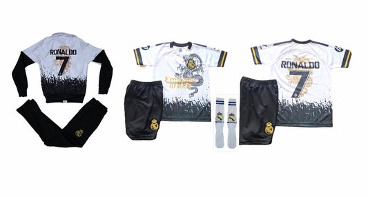 2026 Детски футболен екип на Роналдо, Дракон Реал Мадрид Спортен суитчър и анцуг RONALDO CR7