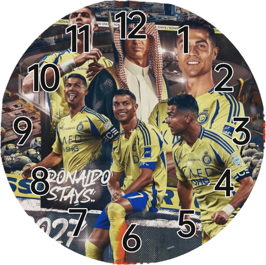 Фенски футболен часовник Кристиано Роналдо Ал Насър Жълт