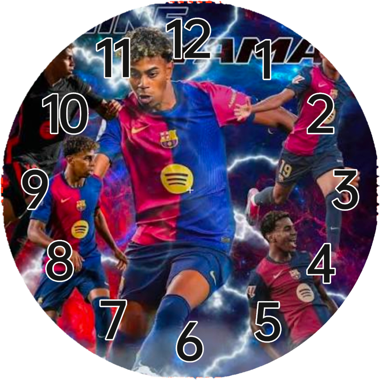 Фенски футболен часовник Ламин Ямал Червено - син цвят