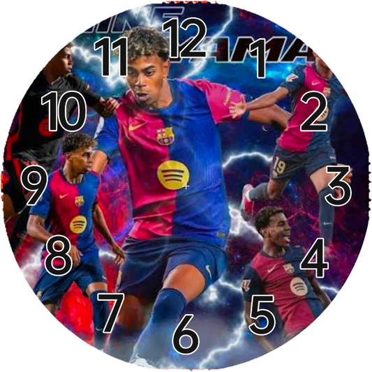 Фенски футболен часовник Ламин Ямал Червено - син цвят