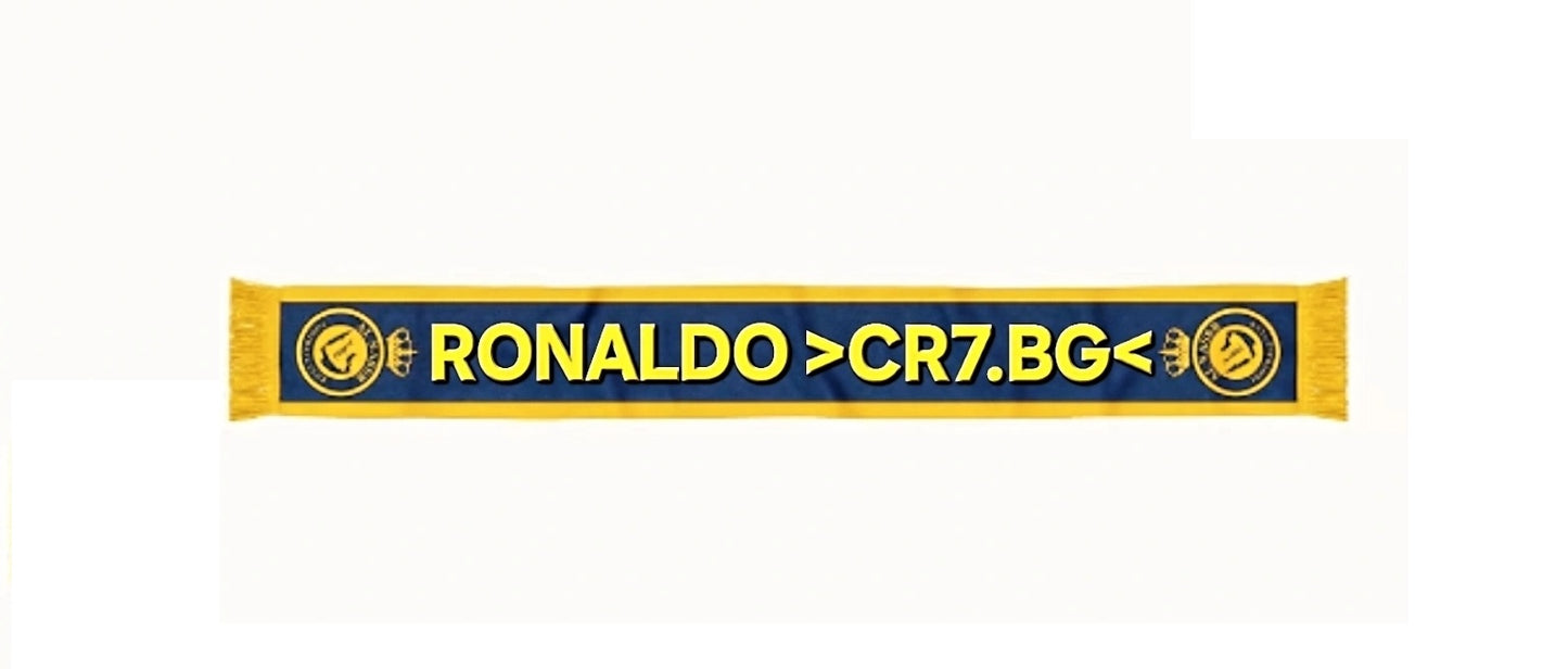 Футболен Шал RONALDO Al Nassr   Спортно шалче Роналдо CR7.BG син плетен