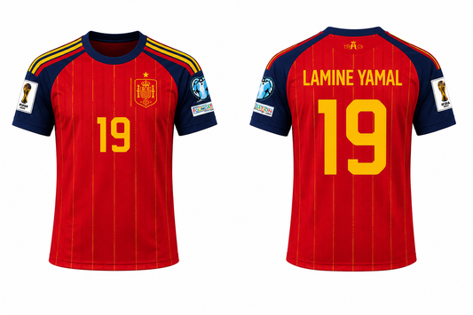Детски спортен екип на Ламин Ямал 19 Испания с Чорапи 2026 Световно SPAIN Lamine YAMAL
