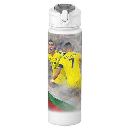 Футболна Бутилка за вода Спортна Роналдо 7 Жълта детско