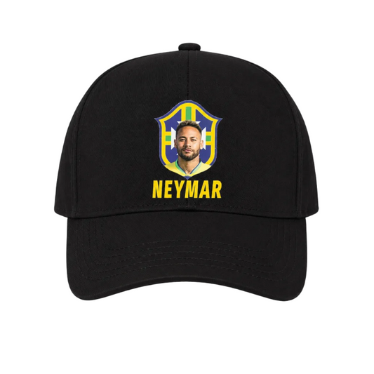 NEYMAR 10 Спортна шапка с козирка, Футбoлна на Неймар, Черен цвят БРАЗИЛИЯ