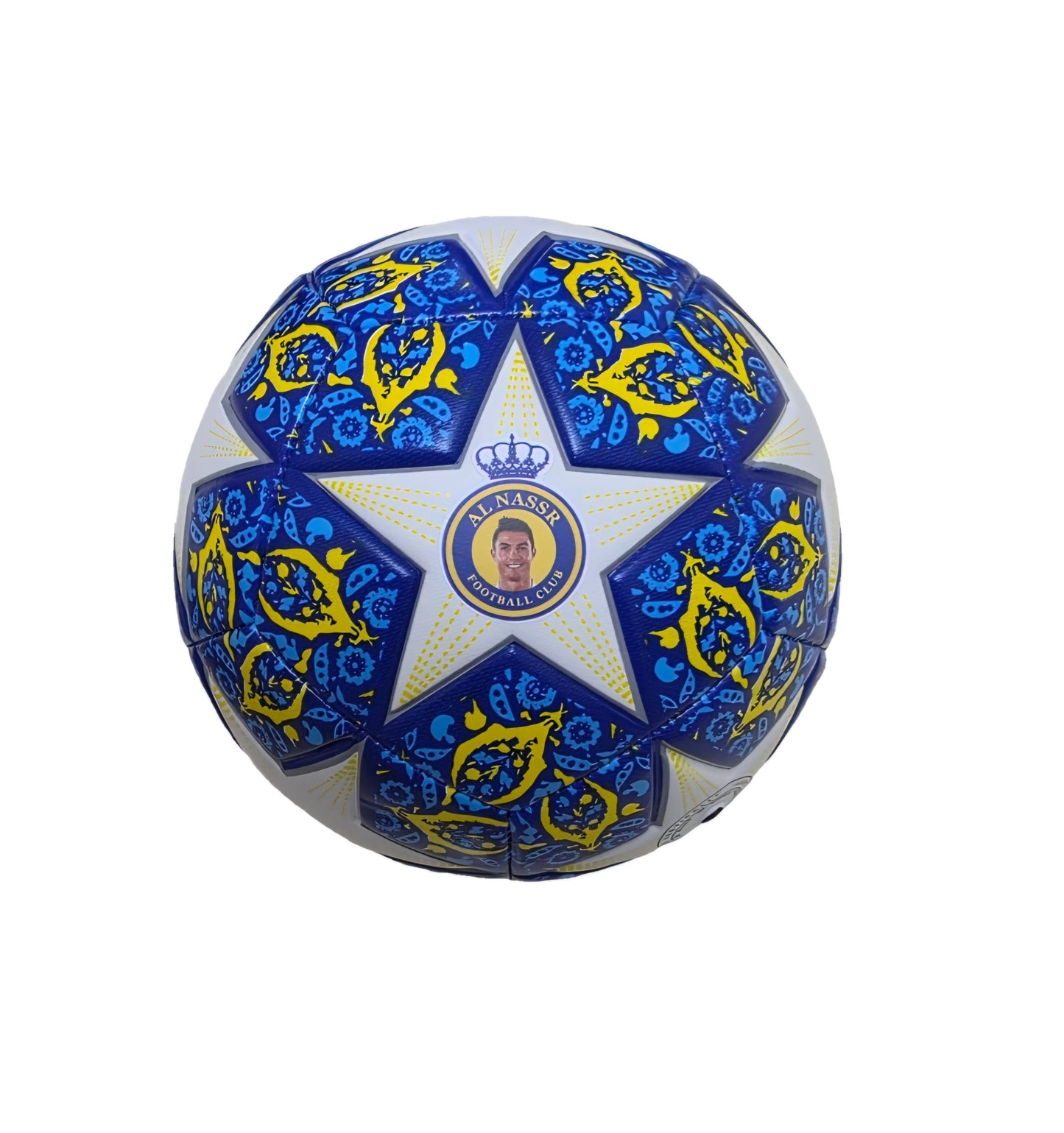 Футболна Топка Кристиано Роналдо Al Nassr CR7 Синьо - Жълта Champions Style