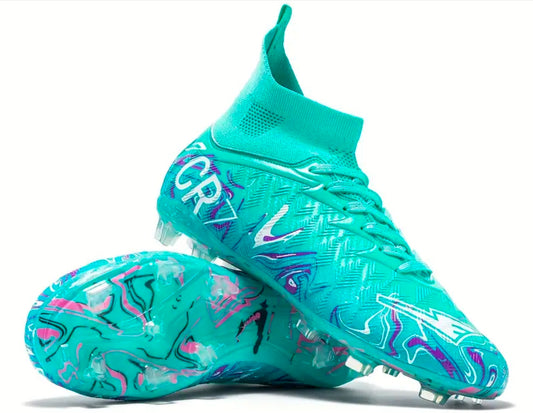 CR7 Кристиано Роналдо футболни Бутони Blue детско | Калеври за футбол Син цвят