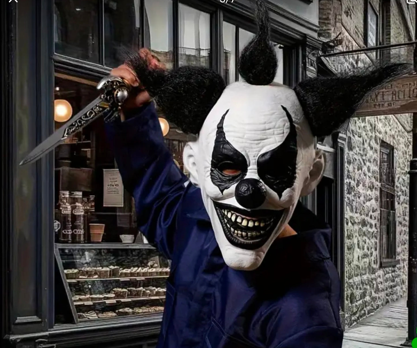 Halloween MASK CLOWN Horor Маска за Хелоуин Страшна маска Бял Клоун