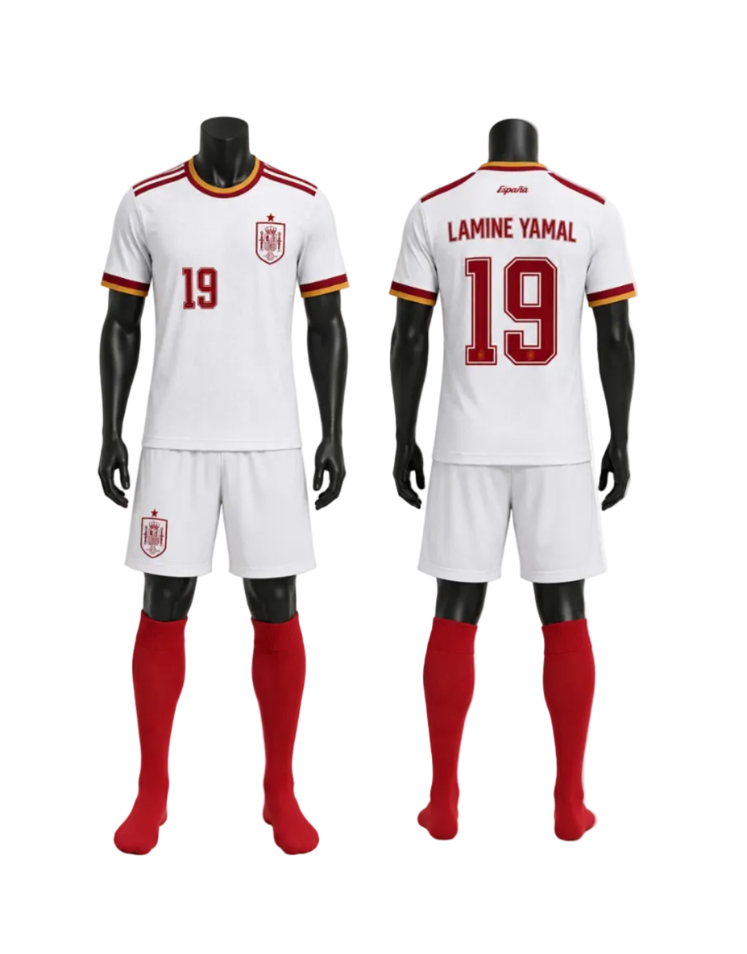 FiFA Бял Детски екип на Ламин Ямал 19 Испания с Чорапи 2026 Световно SPAIN Lamine YAMAL