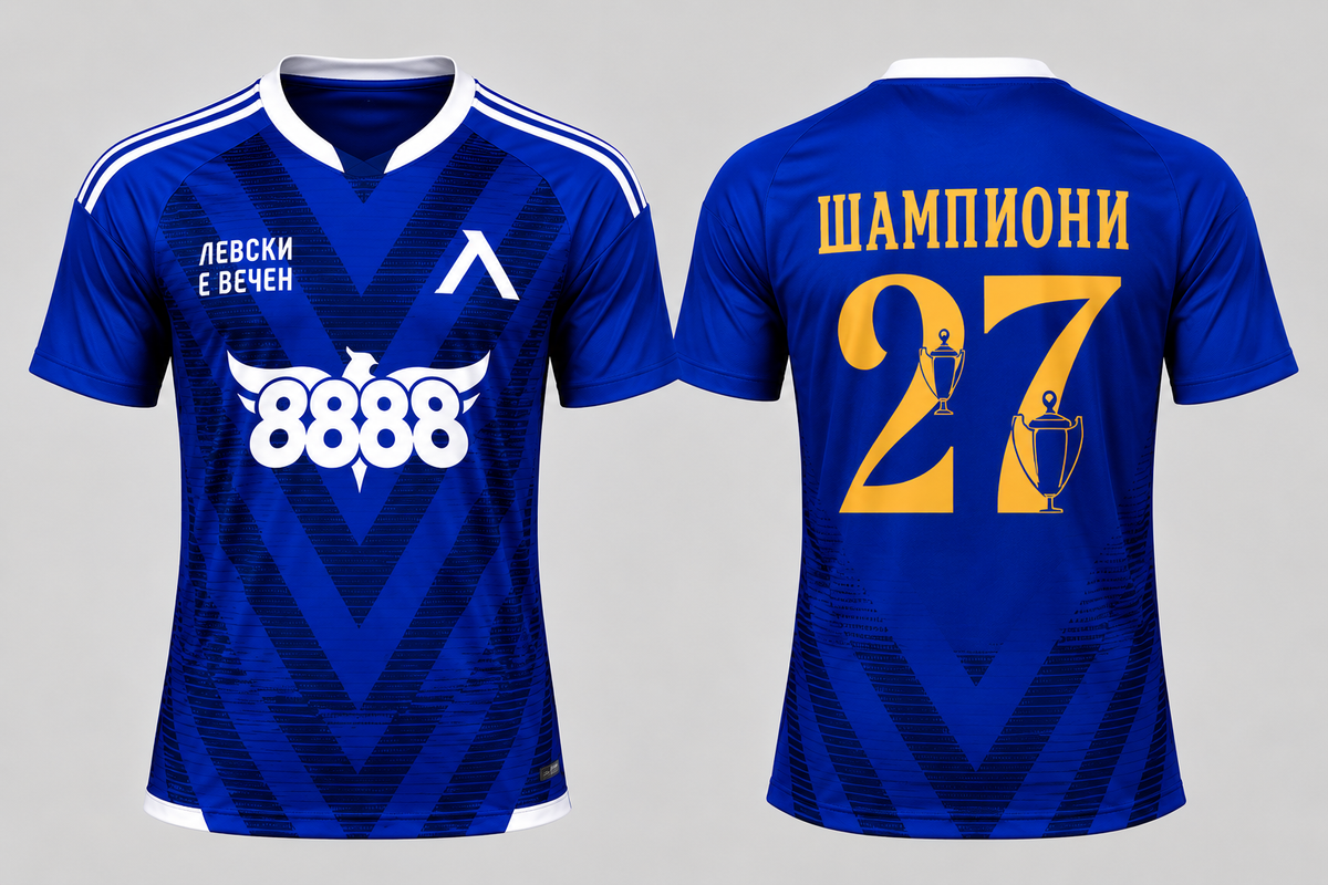 New GOLD 27 Детски Екип Левски Шампион 27 Ново Комплект с чорапи 8888