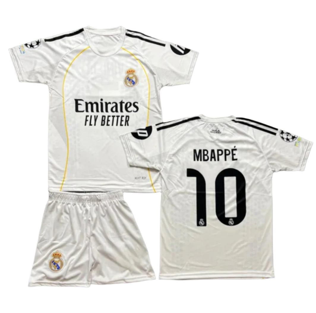 New 10 Детски футболен екип Мбапе 10, Бял, Реал Мадрид MBAPPE Madrid