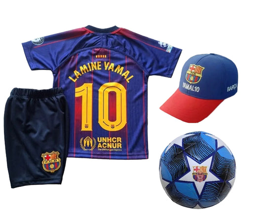 Детски Екип Lamine Yamal Барселона  + Шапка + Топка | Комплект 2026