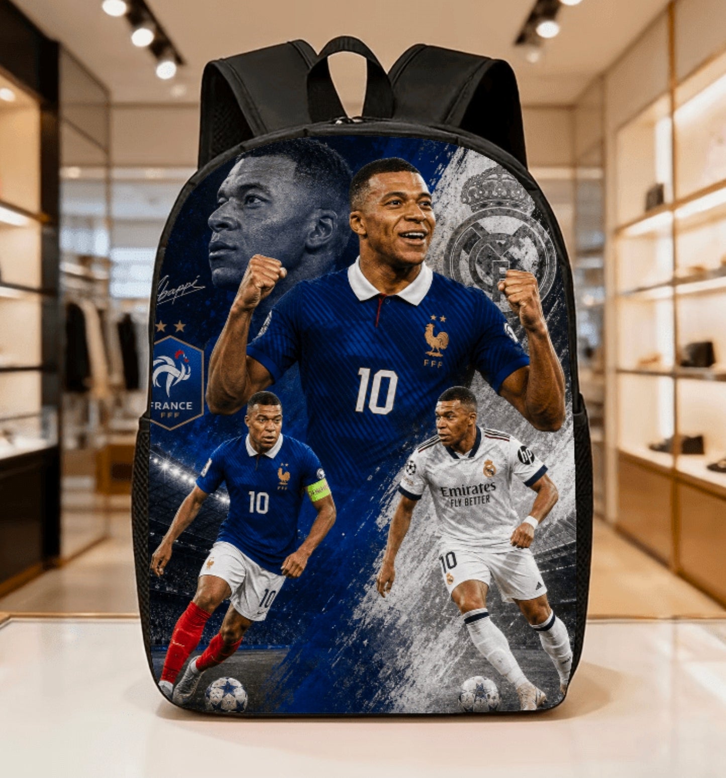 Футболна Ученическа Раница Mbappe France Real Madrid New