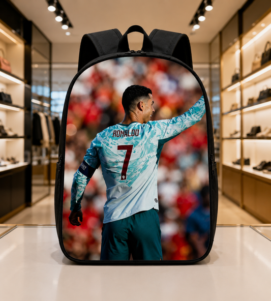 2026 Футболна Ученическа Раница RONALDO 7 детско CR7 Бял Поруталия Роналдо