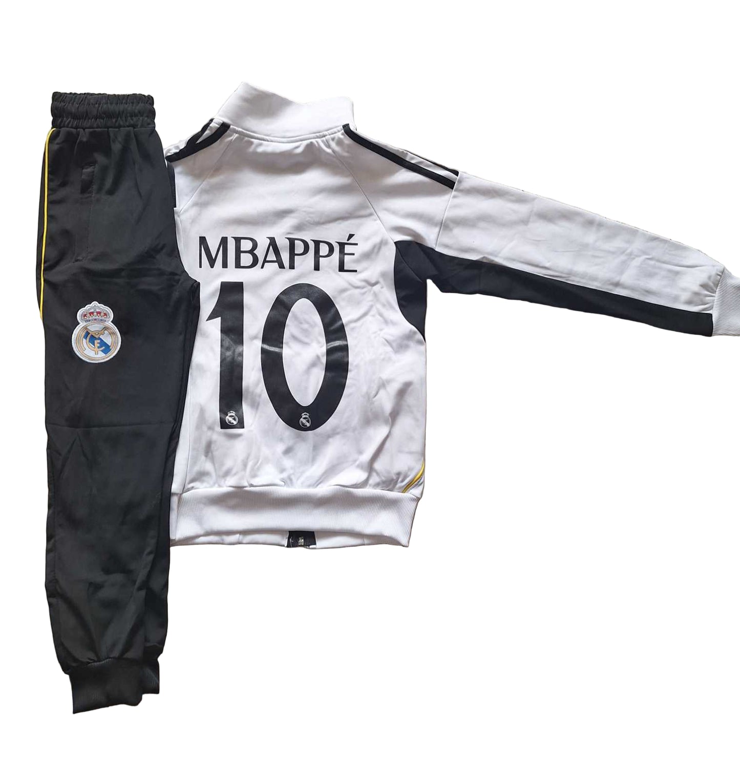 Детски спортен екип на Мбапе 10 Real Madrid Шампионска лига Бял Анцуг