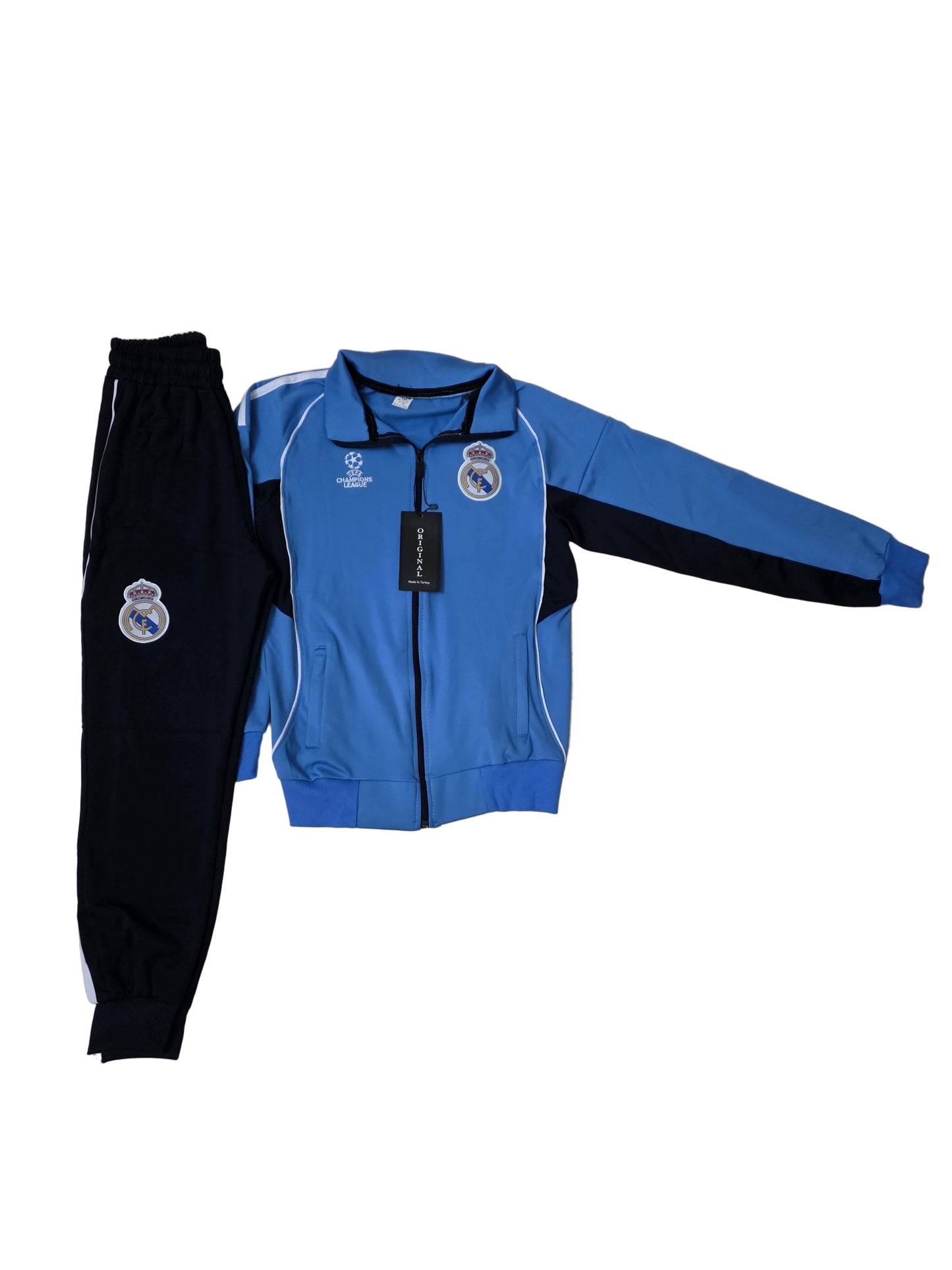 ШЛ спортен екип на Роналдо 7, Анцуг с дълъг ръкав Реал Мадрид - Светло синьо