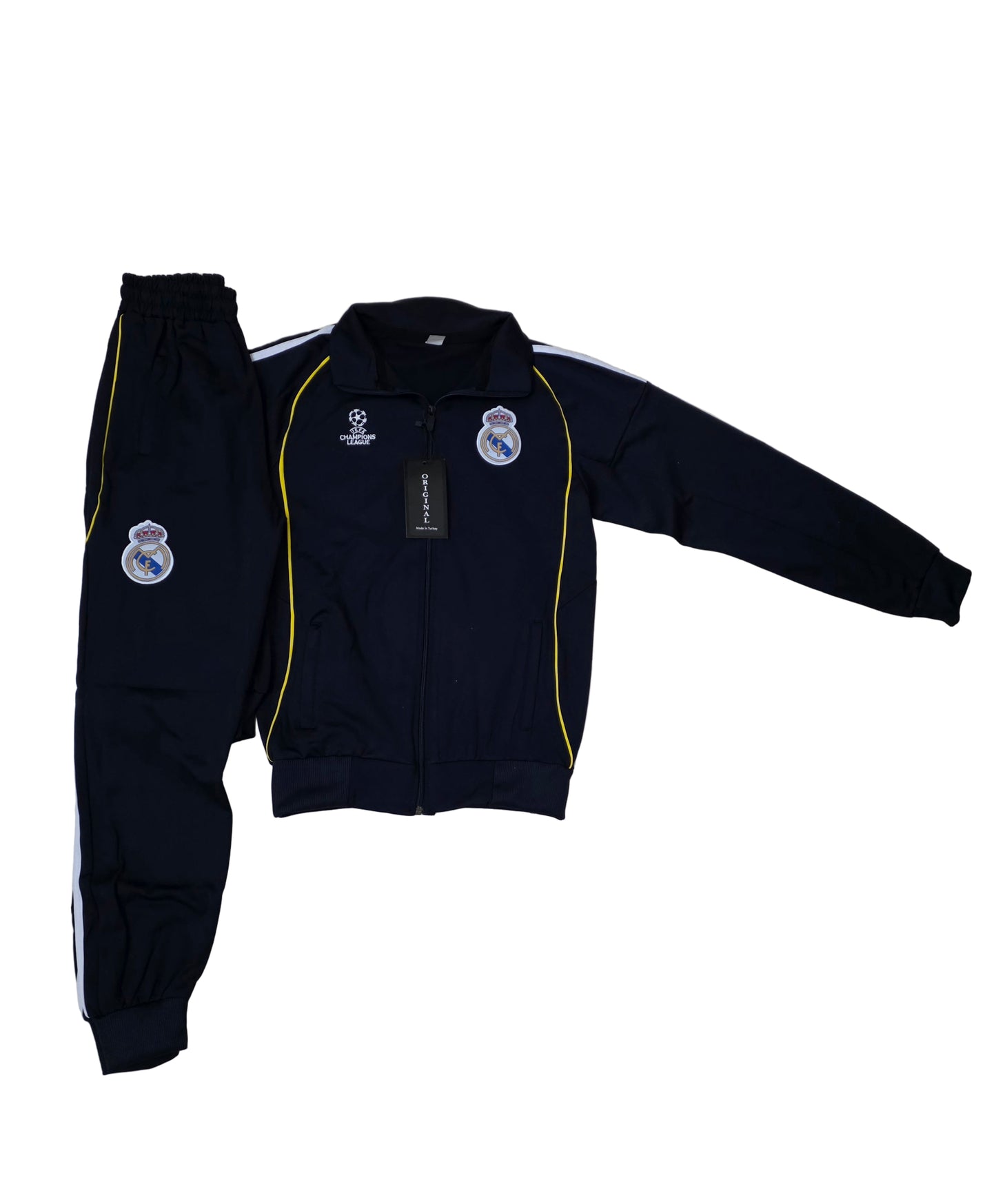 ШЛ спортен екип на Роналдо 7, Анцуг с дълъг ръкав Реал Мадрид -черен цвят