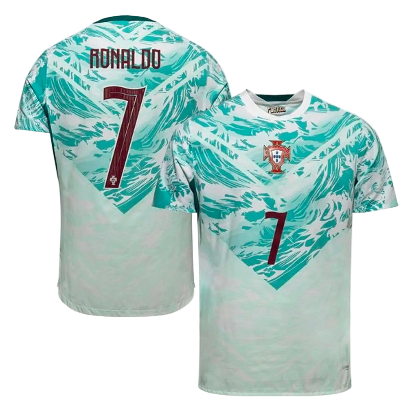 Световно 26 Португалия Детски екип с чорапи Роналдо 7, PORTUGAL Бял FIFA