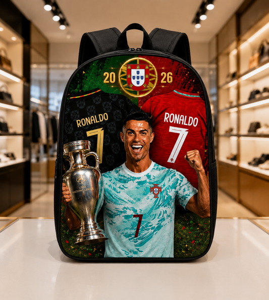 Футболна Ученическа Раница син RONALDO 7 Трицветна 2026