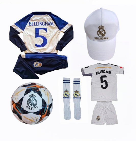2026 Детски спортен Комплект Belingham за 5г СЕТ Реал Мадрид Комплект Сет