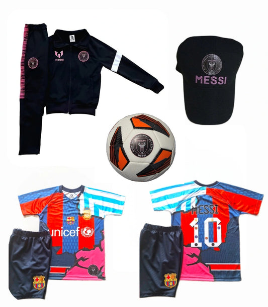 2026 Детска футболна Екипировка на Меси world , за 8г. СЕТ Световно WORLD