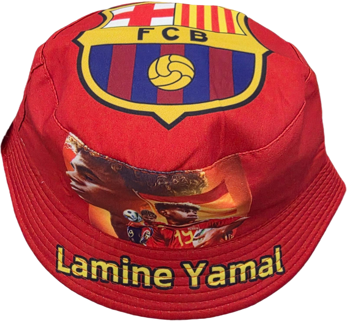 Спортна шапка Идиотка, Футбoлна на Ямал, Червено - Синя Lamine Yamal 25г