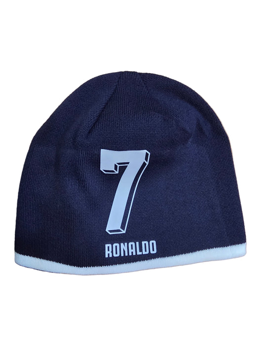 Ronaldo CR7 Спортна Зимна Шапка, Футбoлна на Роналдо тъмно синя