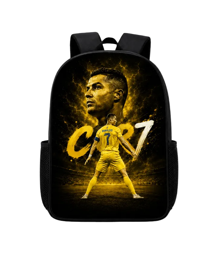 GOLD Футболна Ученическа Раница RONALDO 7 СЕТ New